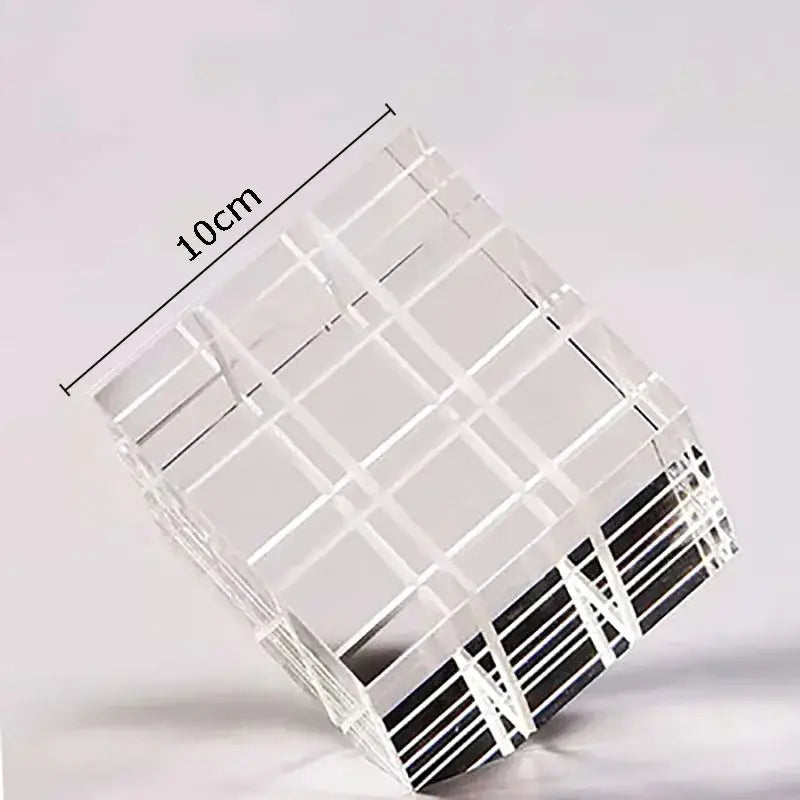 Modern black & transparent crystal magic cube desk ornament office decor