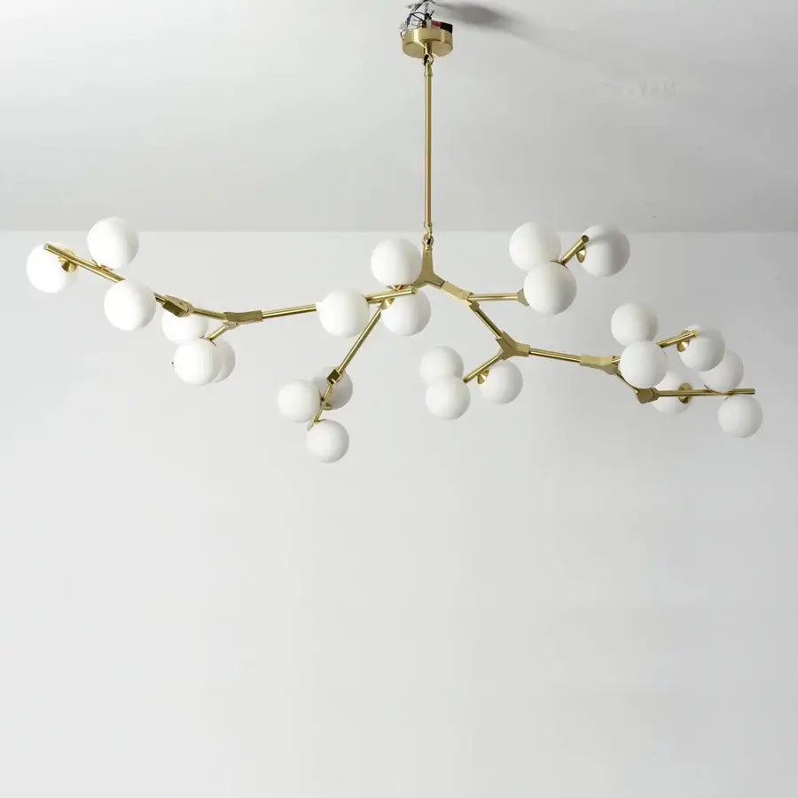 Modern black tree branch led ceiling light dining room glass globes
