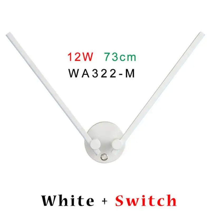 Modern black v-shaped double arm adjustable wall light for bedroom