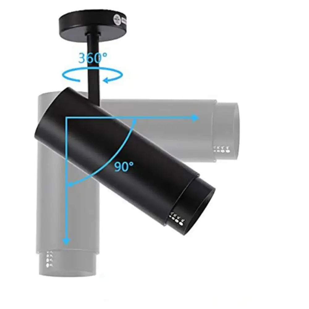Modern black & white adjustable beam ceiling spotlight for office