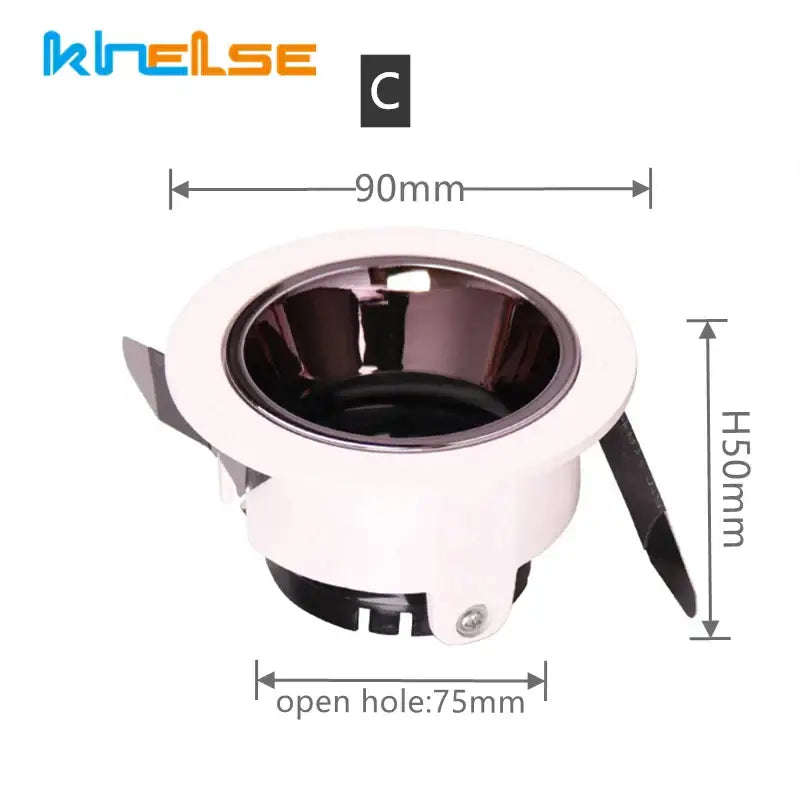 Modern black & white adjustable gu10 mr16 ceiling downlight bedroom