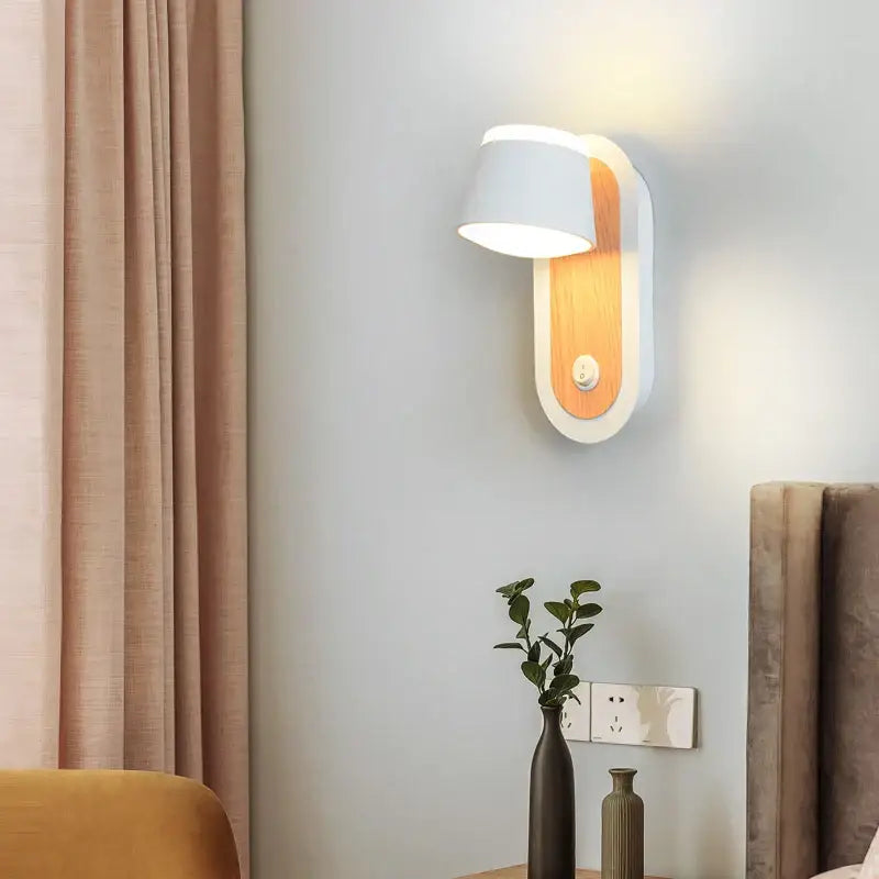 Modern black & white adjustable wall lamp bedroom led light