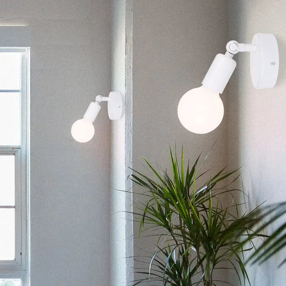 Modern black & white adjustable wall lamp holder bedroom sconce
