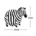 Modern black & white big belly zebra resin sculpture living room set