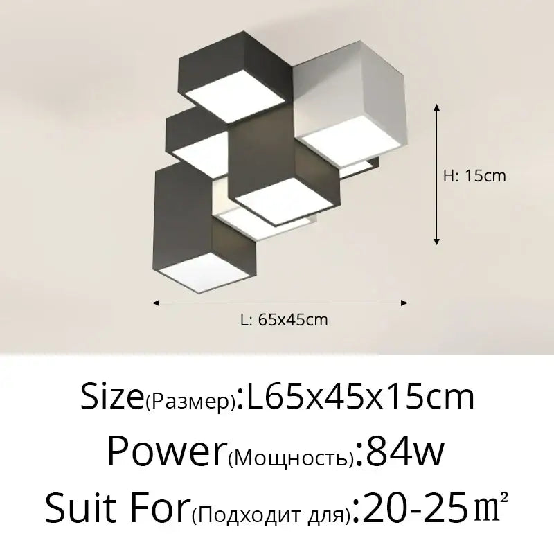 Modern black & white decorbites geometric chandelier bedroom light