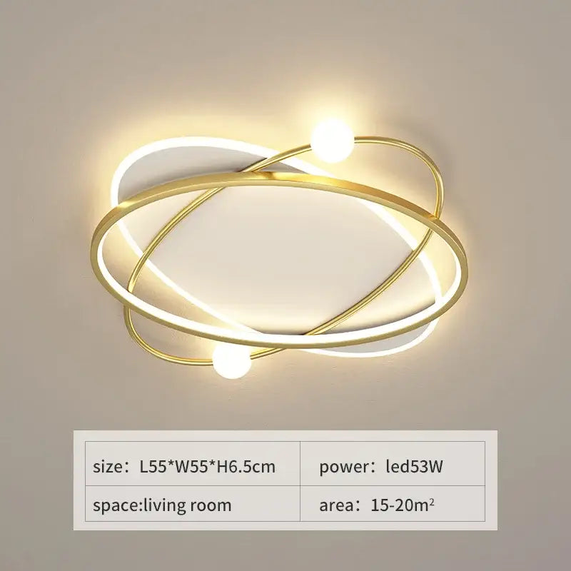 Modern black & white decorbites led ceiling light living room