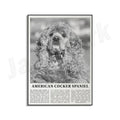 Modern black & white dog breeds poster set – living room wall art