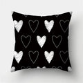 Modern black white & gold geometric stripes pillowcase living room