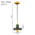 Modern black & white green marble pendant light dining room