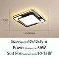 Modern black & white iron body rectangular chandelier living room light