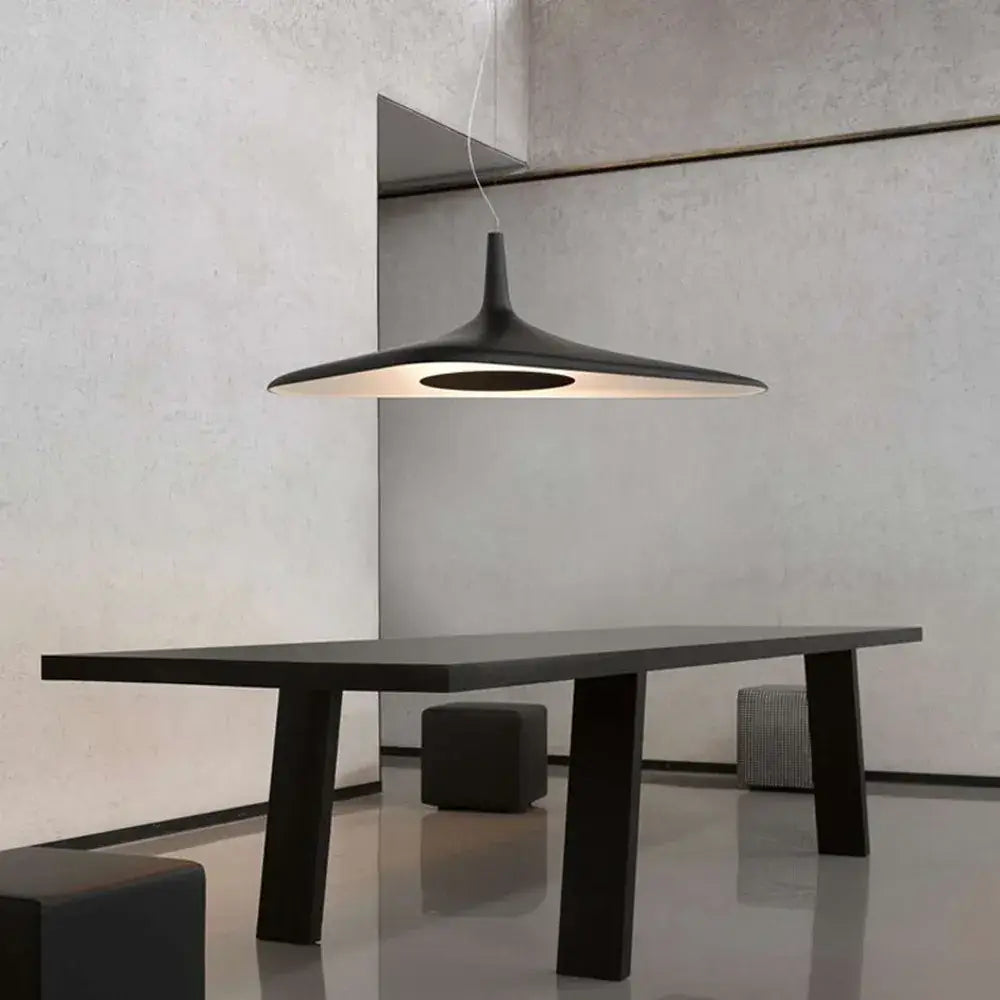 Modern black & white irregular pendant light dining room decorbites