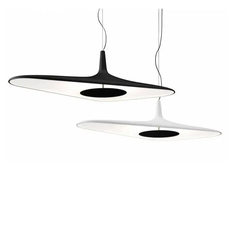 Modern black & white irregular pendant light dining room decorbites