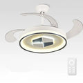 Modern black & white led chandelier ceiling fan living room