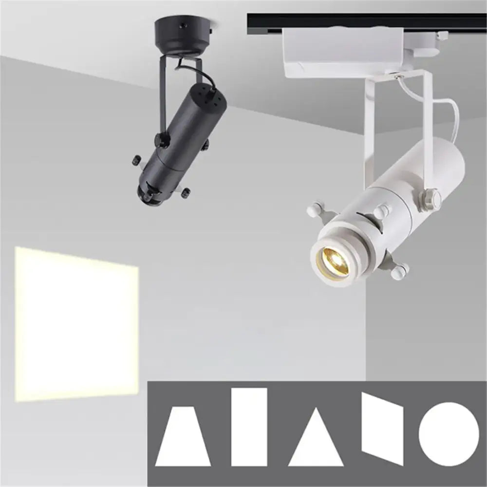 Modern black & white led track light gallery spotlight