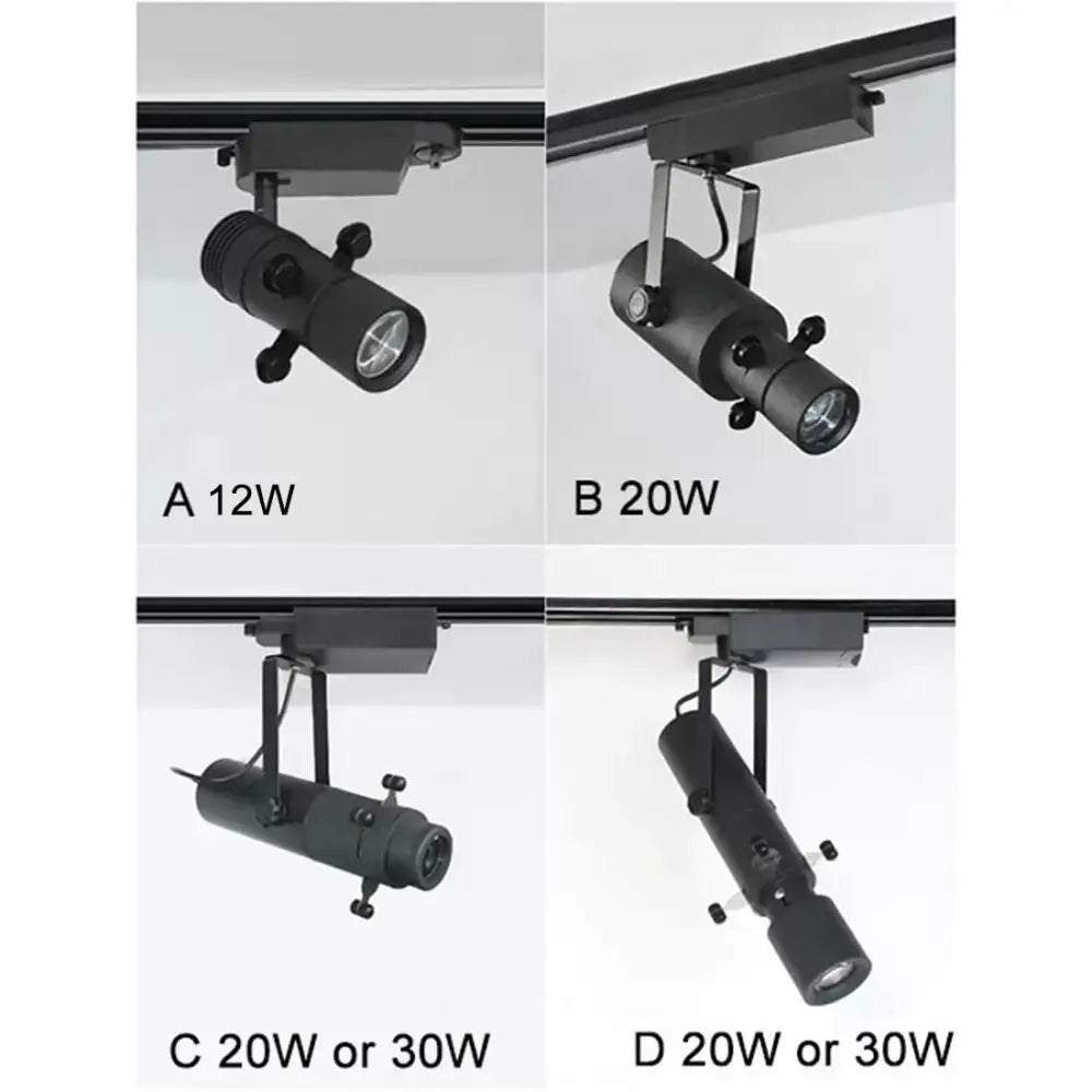 Modern black & white led track light gallery spotlight