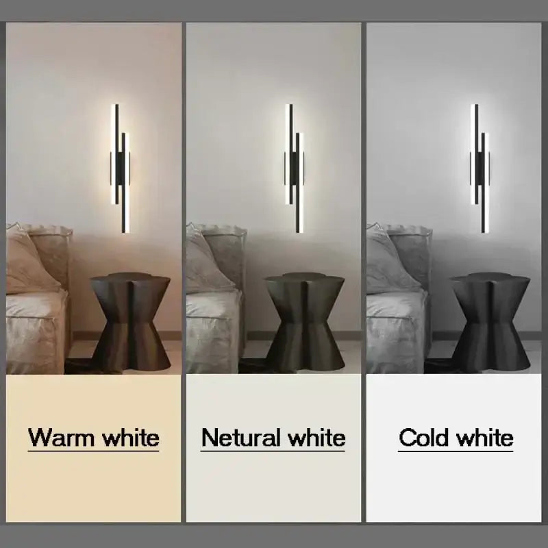 Modern black & white led wall sconce lamp bedroom light