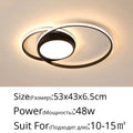 Modern black & white rectangular led ceiling light living room