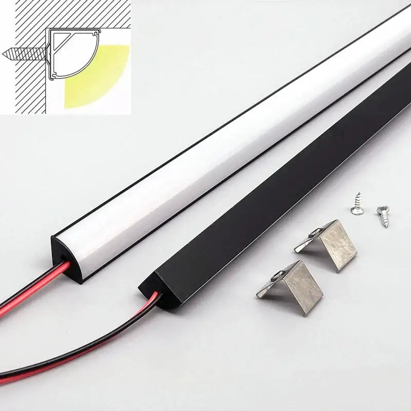 Modern black & white tube bar light living room linear strip lighting