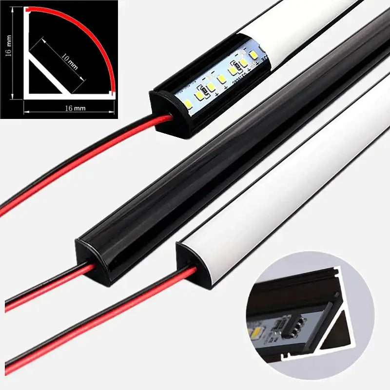 Modern black & white tube bar light living room linear strip lighting