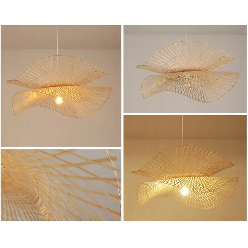 Modern black woven metal pendant light kitchen butterfly design