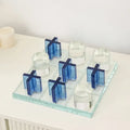 Modern blue acrylic decorbites crystal chessboard living room set