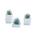 Modern blue crystal flower marble base sculpture living room decor