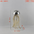 Modern blue & green crystal jellyfish sculpture living room decor