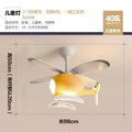 Modern blue & white helicopter ceiling fan with led light bedroom