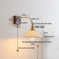 Modern brass and amber glass copper led wall lights bedroom sconce