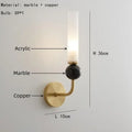Modern brass and black decorbites foyer hallway lamp living room sconce