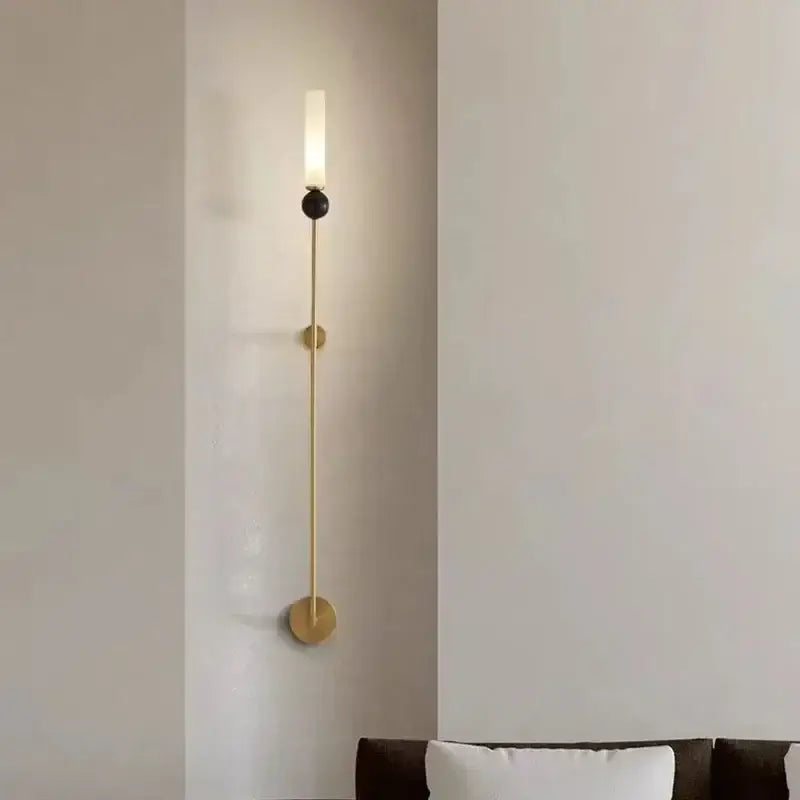 Modern brass and black decorbites foyer hallway lamp living room sconce