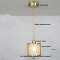 Modern brass and blue glass crystal led pendant light kitchen