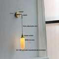 Modern brass and clear glass wall lamp bedroom crystal sconce