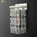 Modern brass and crystal wall sconce living room art deco light