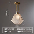 Modern brass and diamond glass pendant lamp for living room