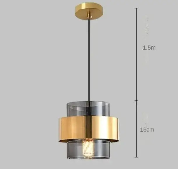 Modern brass and smoked glass pendant light dining room decorbites gold wrought iron