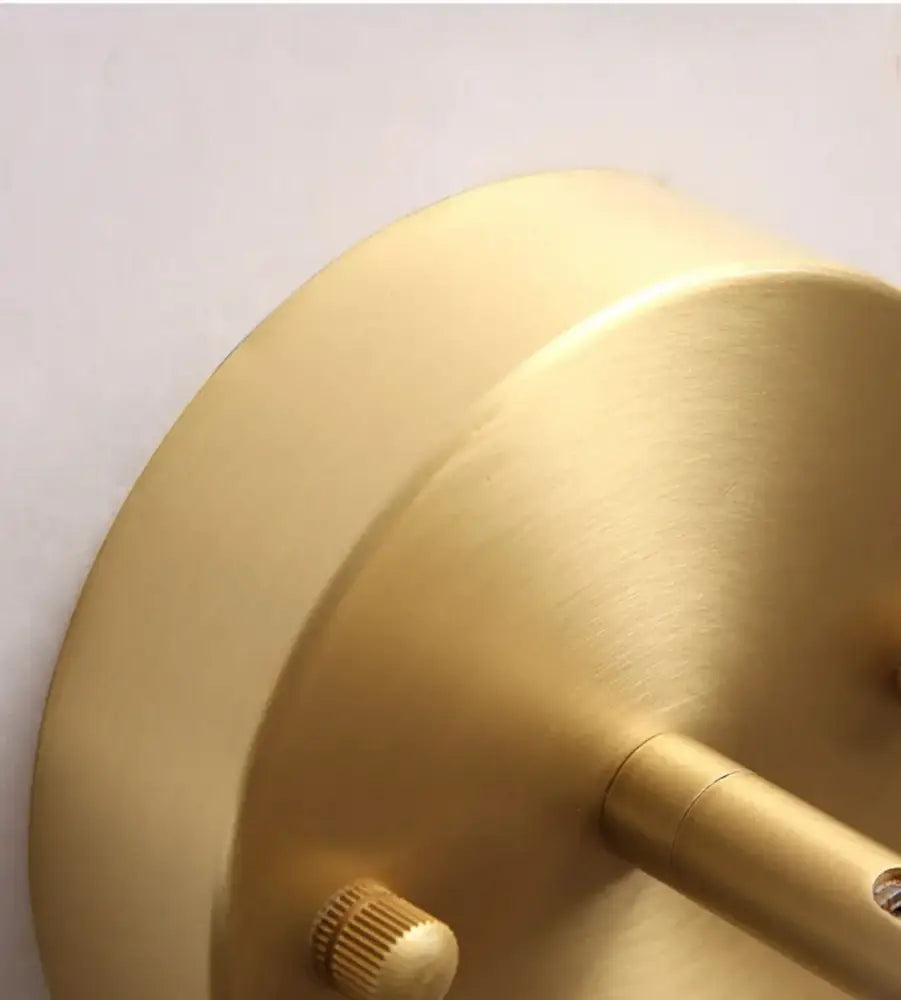 Modern brass and walnut led wall sconce bedroom spotlight