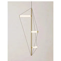 Modern brass and white led disc pendant light bedroom chandelier