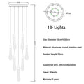 Modern brass crystal led chandelier dining room teardrop pendant