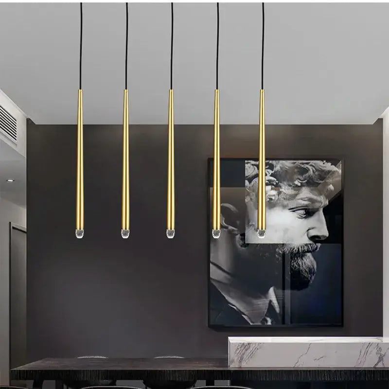 Modern brass crystal led pendant chandelier for villa stairs