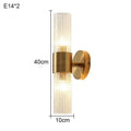 Modern brass crystal led wall lamp bedroom glass sconce