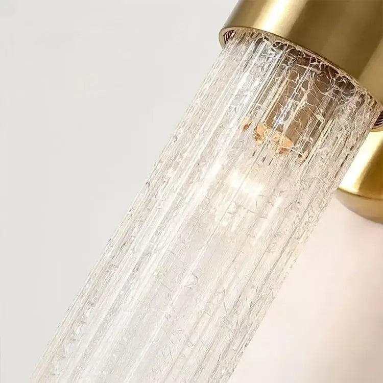 Modern brass crystal led wall lamp bedroom glass sconce