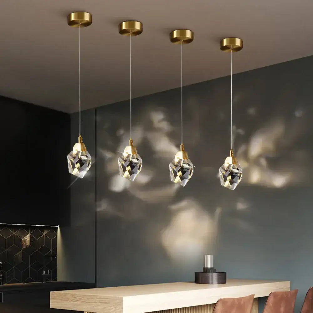 Modern brass decorbites crystal led chandelier living room light
