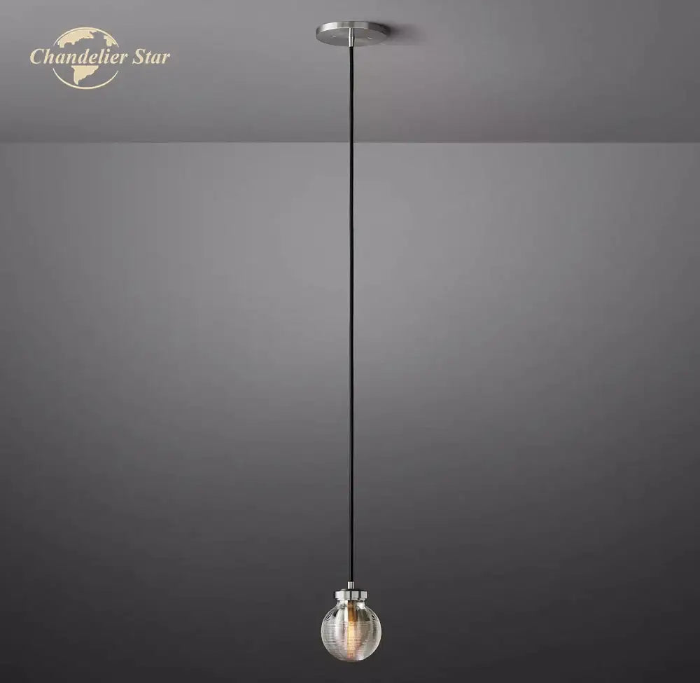 Modern brass decorbites crystal pearl pendant light kitchen glass
