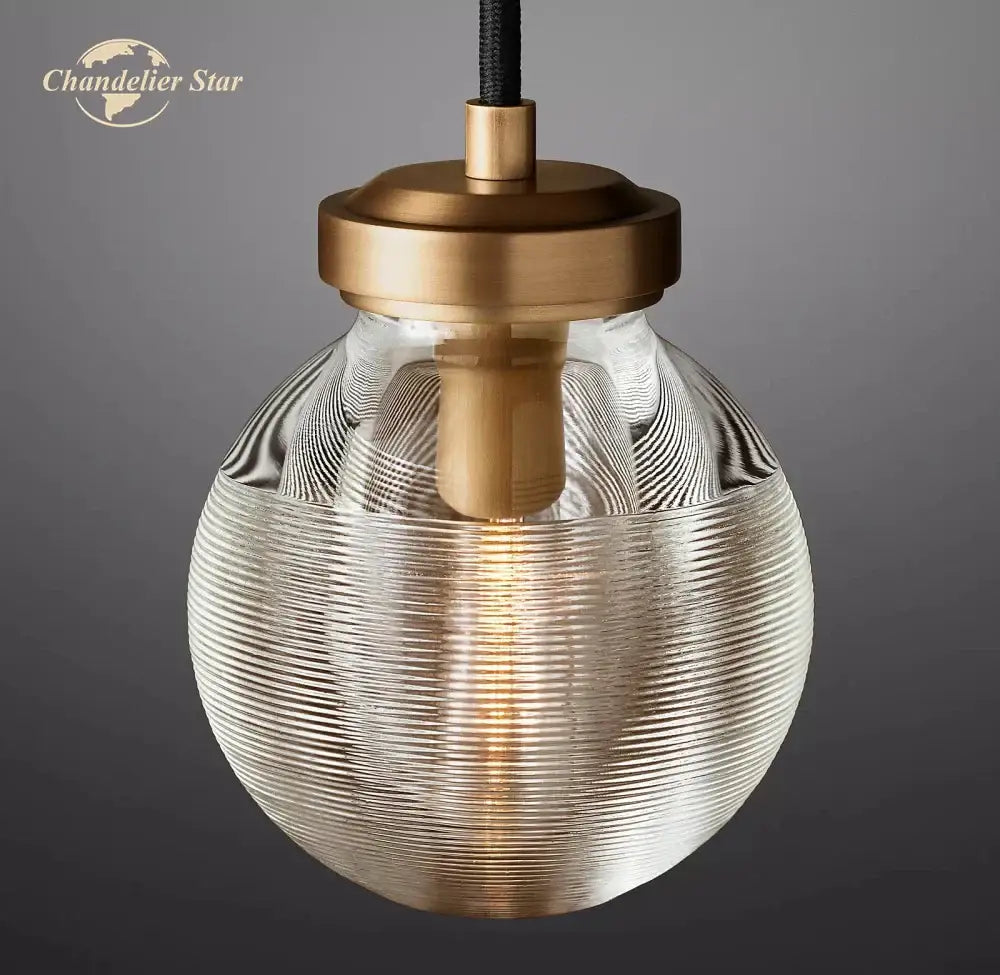 Modern brass decorbites crystal pearl pendant light kitchen glass