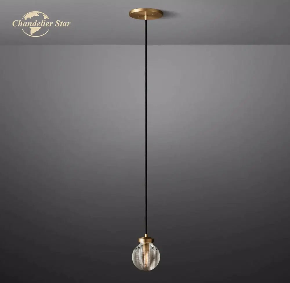 Modern brass decorbites crystal pearl pendant light kitchen glass