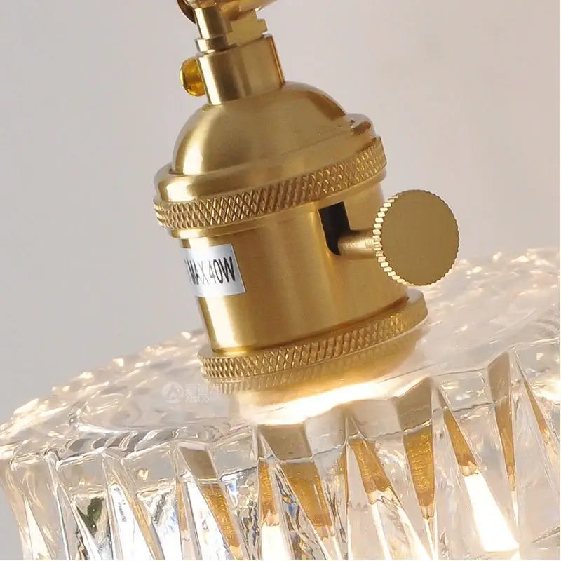 Modern brass e27 led wall sconce with glass shade for bedroom
