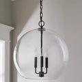 Modern brass glass ball led chandelier for dining room decor