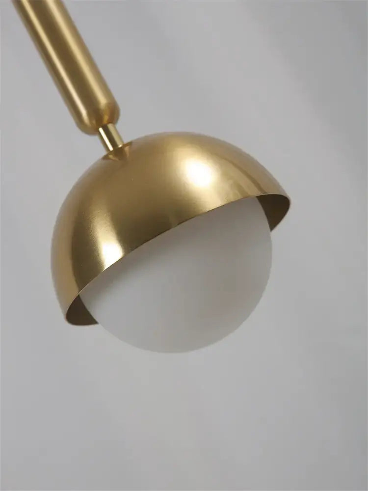 Modern brass glass ball led pendant chandelier for dining room