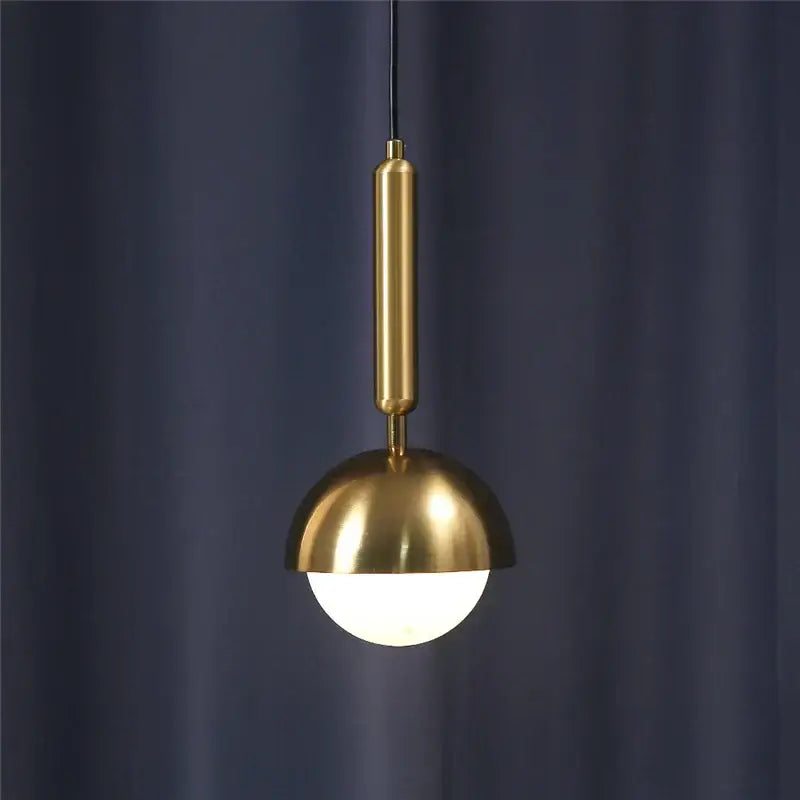 Modern brass glass ball led pendant chandelier for dining room
